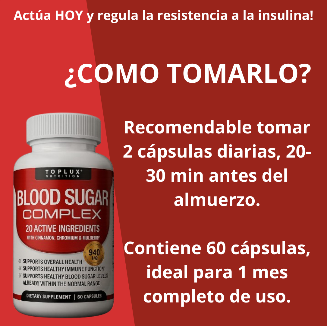Blood Sugar Complex - Tu aliado natural contra los picos de acceso!