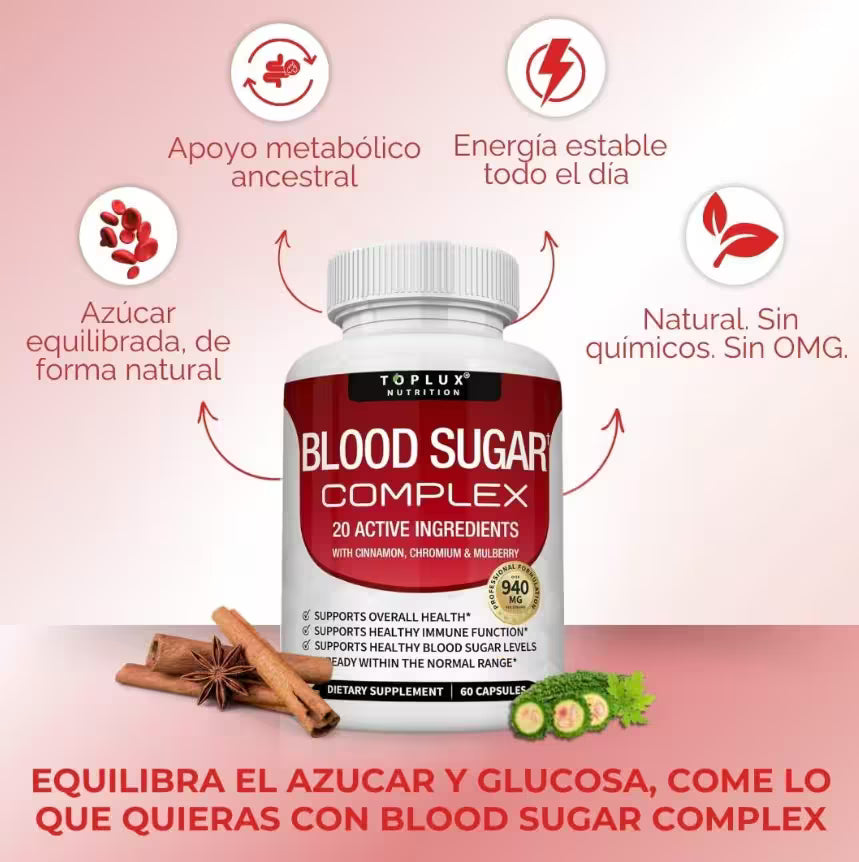 Blood Sugar Complex - Tu aliado natural contra los picos de acceso!