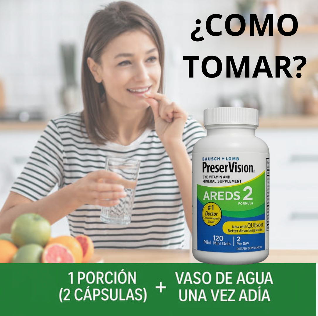 Preservision Vitaminas 120 cápsulas. Dile ADIOS al cansancio visual