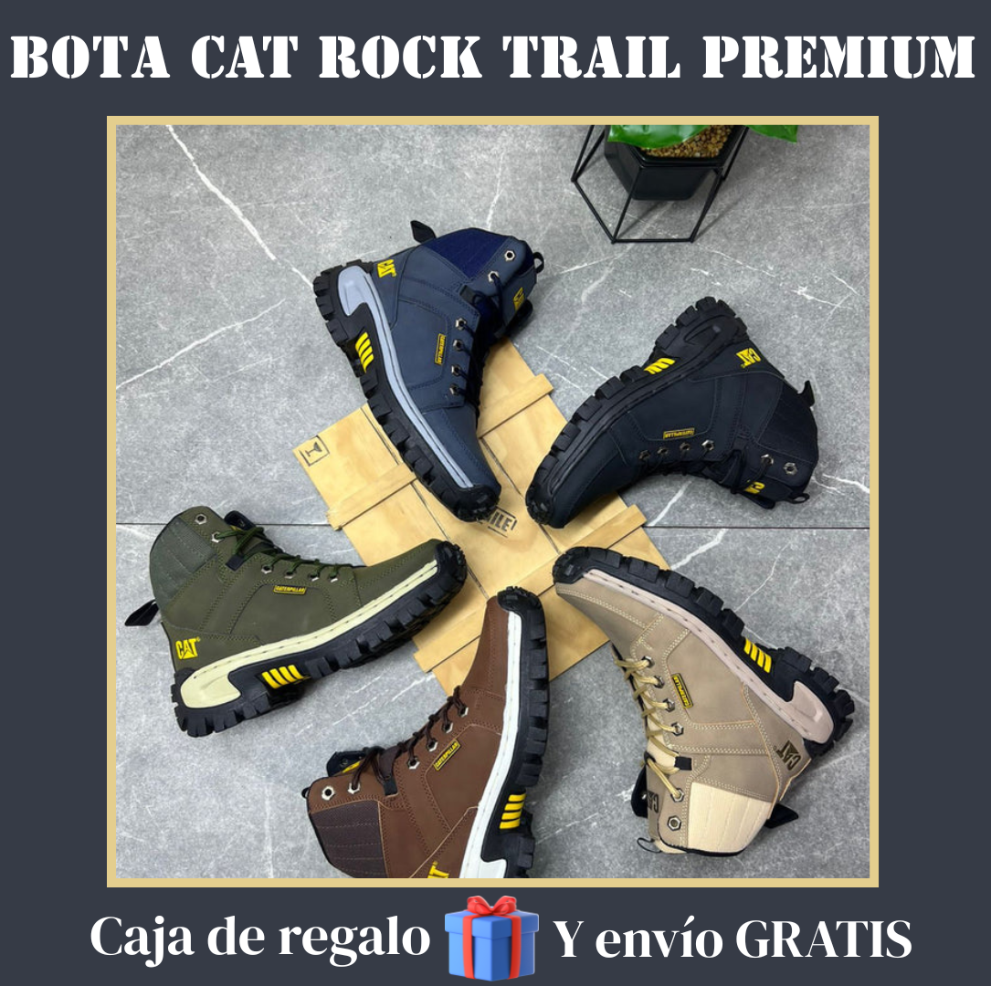Bota CAT Rock Trail Premium – Resistencia y estilo que imponen presencia