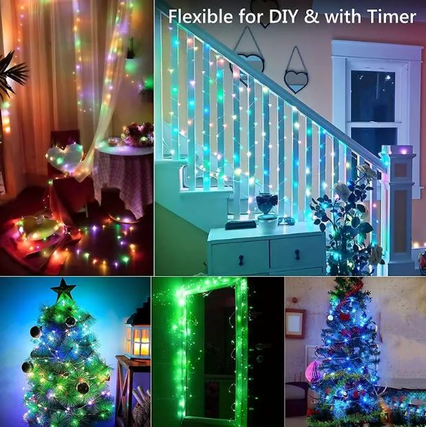 Luces Navideñas inteligentes con control  por App: 10 metros