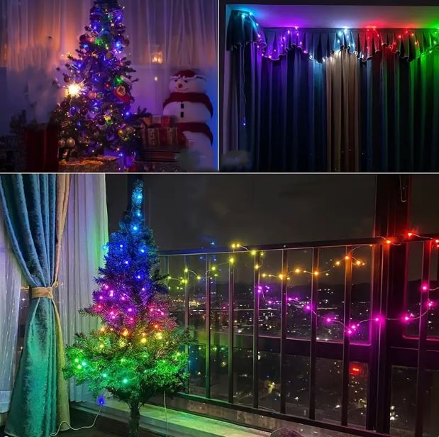 Luces Navideñas inteligentes con control  por App: 10 metros