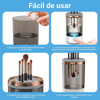 ✨ ¡Brochas limpias en segundos y piel libre de impurezas!