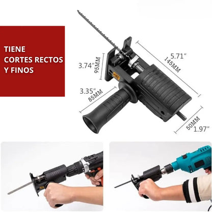 Adaptador De Sierra. Convierte tu taladro en una caladora profesional en segundos