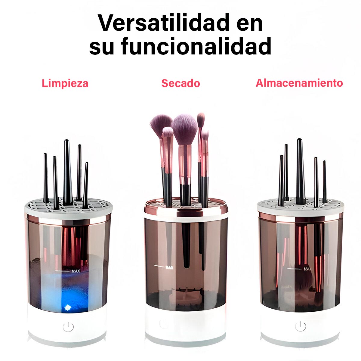 ✨ ¡Brochas limpias en segundos y piel libre de impurezas!