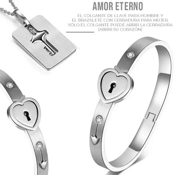 Collar + Pulsera Parejas ✨Vínculo Eterno✨