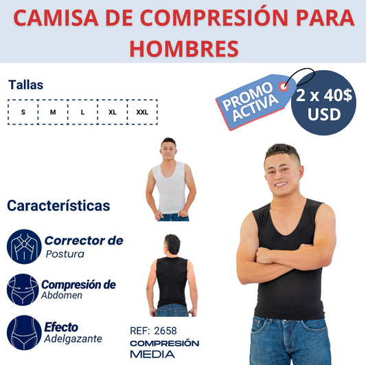 CAMISILLA DE COMPRESIÓN PARA HOMBRE✨