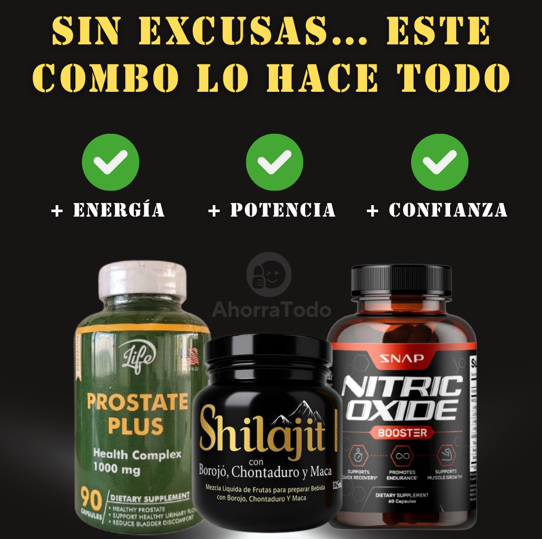 COMBO X 3: Recupera tu vitalidad y dile adiós a los problemas de próstata