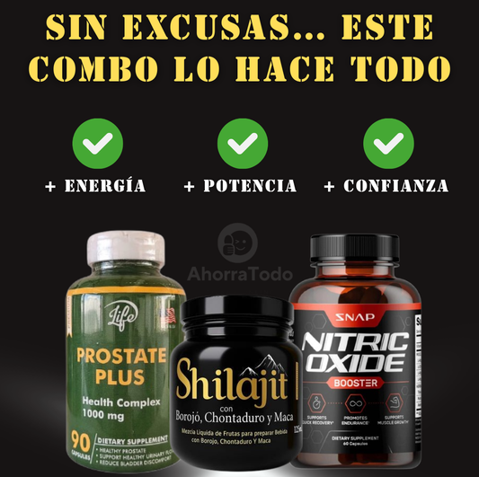 COMBO X 3: Recupera tu vitalidad y dile adiós a los problemas de próstata