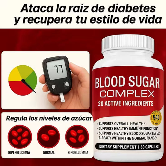 Blood Sugar Complex - Tu aliado natural contra los picos de acceso!