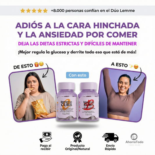 2x1: LEMME BURN Y CURB. Acelera tu metabolismo y reduce antojos naturalmente