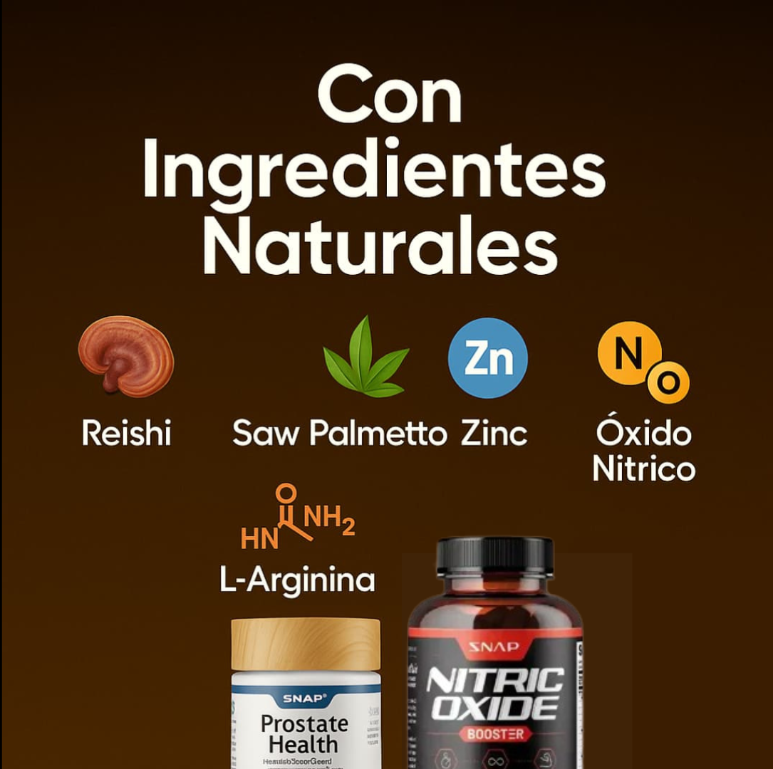 PROSTATE HEALTH + NITRIC OXIDE, Refuerza tu bienestar masculina de forma natural