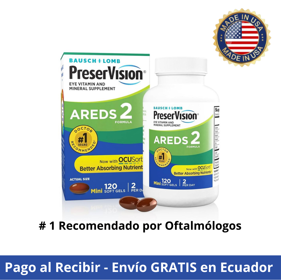 Preservision Vitaminas 120 cápsulas. Dile ADIOS al cansancio visual