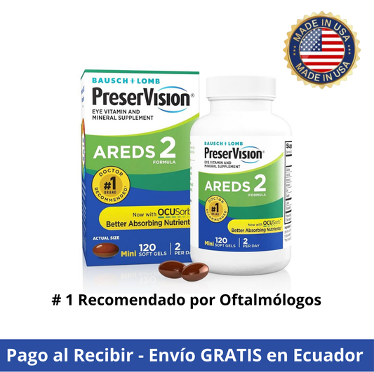 Preservision Vitaminas 120 cápsulas. Dile ADIOS al cansancio visual