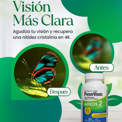 Preservision Vitaminas 120 cápsulas. Dile ADIOS al cansancio visual