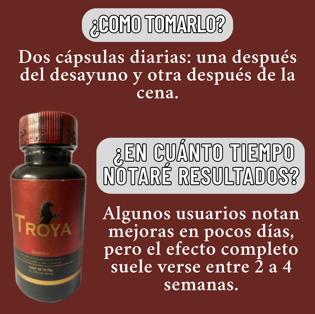 TROYA LICOPENO CONTROL PRÓSTATA - Notificación Sanitaria No. 17968-ALN-0218