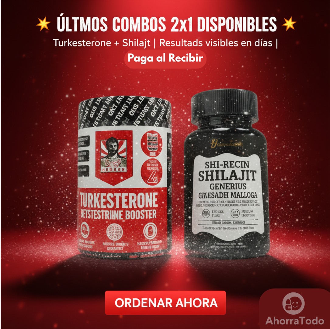 2x1: TURKESTERONE + SHILAJIT — Potencia Natural Masculina