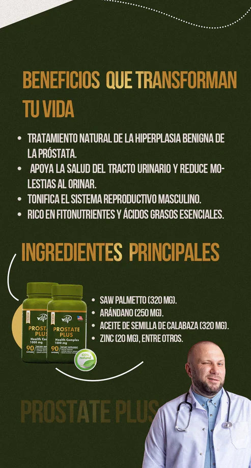 COMBO X 3: Recupera tu vitalidad y dile adiós a los problemas de próstata